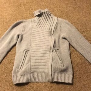 New York & Company Grey full zip sweater